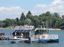 Slezská Harta, loď Harta v přístavišti Leskovec nad Moravicí