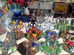 Pohled na suvenýry v Benátkách