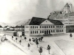 První nádražní budova Severní dráhy císaře Ferdinanda z roku 1839